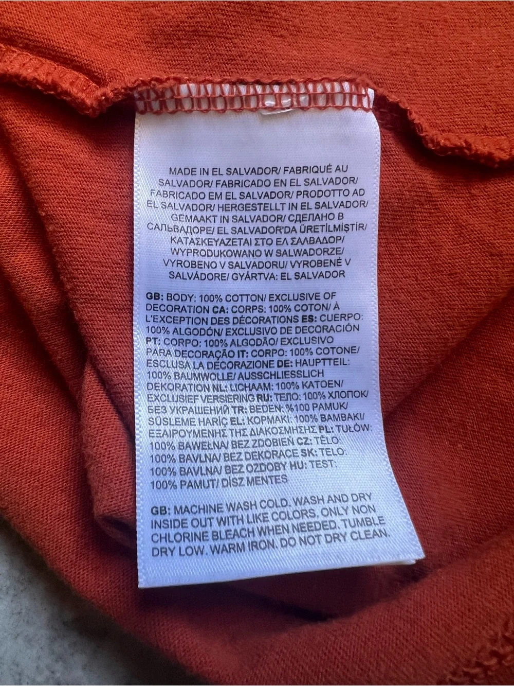 The North Face Men Orange/White Logo Graphic Tee C-Neck Never Stop Exploring 2XL